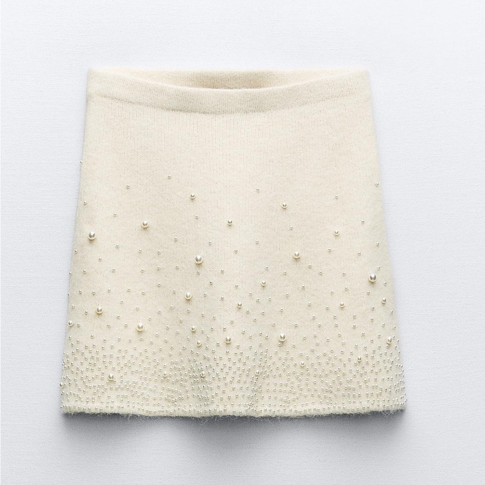 Zara Pearl Knit Skirt